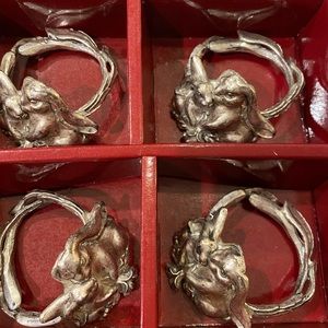 Arthur Court Bunny Napkin Rings- set of 4